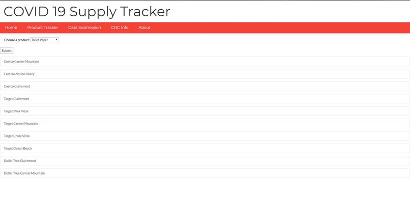 COVID-19 Product Tracker – screenshot 3