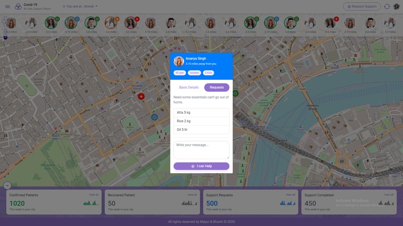TOP30_hackthecrisisindia_Covid19BeSafeSupportReport – screenshot 1