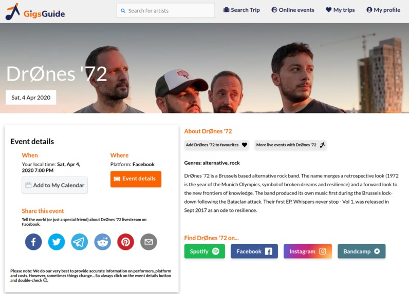 GigsGuide Live – screenshot 1