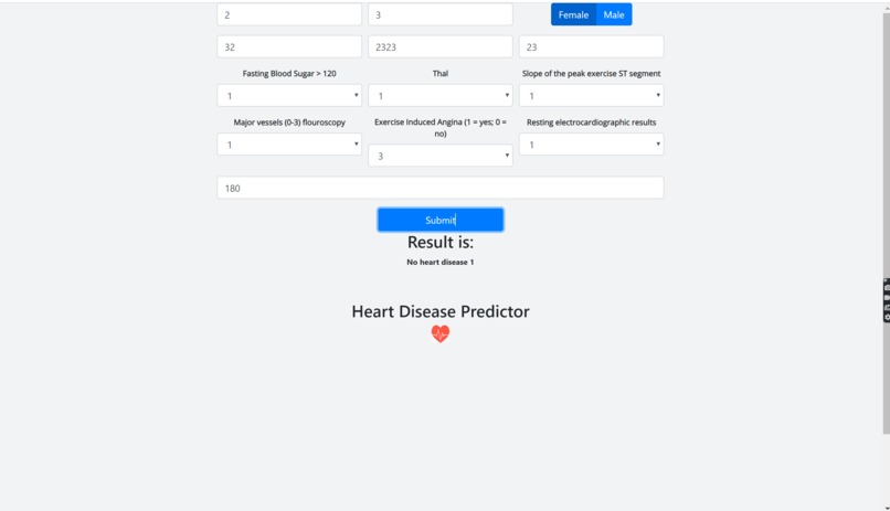 Heart Disease Predictor – screenshot 1