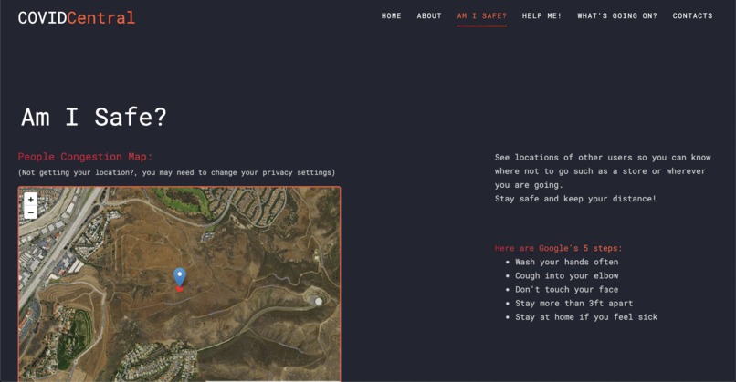 COVIDCentral – screenshot 3