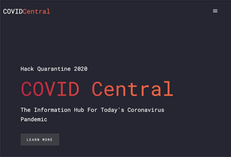 COVIDCentral – screenshot 1