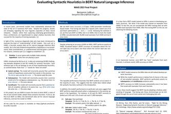 Syntactic Heuristics in BERT NLI