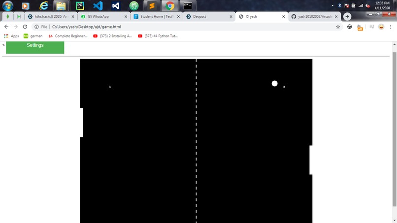 Arcade-Tennis-Game – screenshot 2