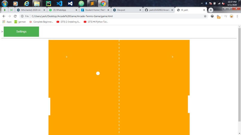 Arcade-Tennis-Game – screenshot 3