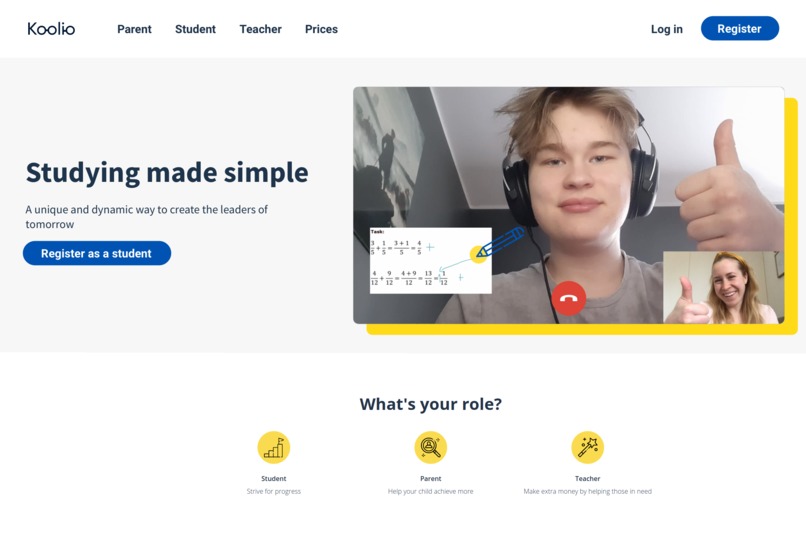 Peer-To-Peer learning platform – screenshot 1