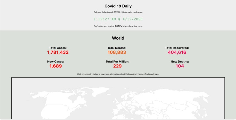 Covid Daily – screenshot 2