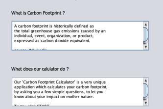 Carbon Footprint Calculator