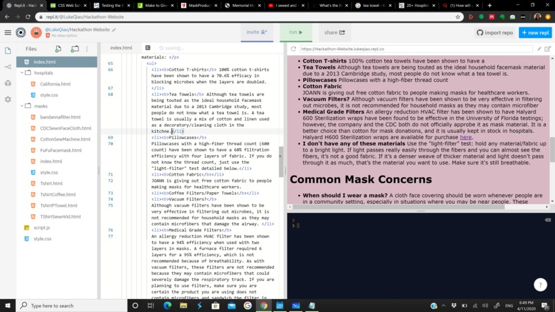 COVID-19 Guide to Masks – screenshot 2