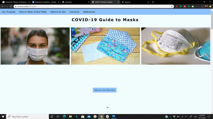 COVID-19 Guide to Masks – screenshot 3