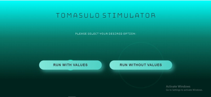 TomasuloSimulator – screenshot 3