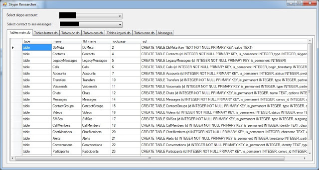 SkypeResearcher – screenshot 4
