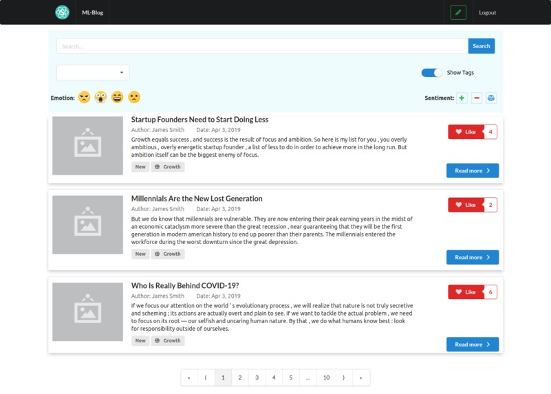 ML-Blog – screenshot 1