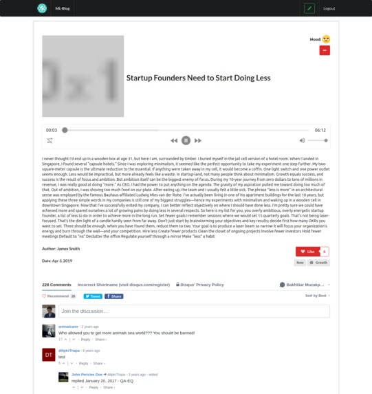 ML-Blog – screenshot 2