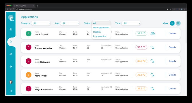 EpidemicApp – screenshot 3