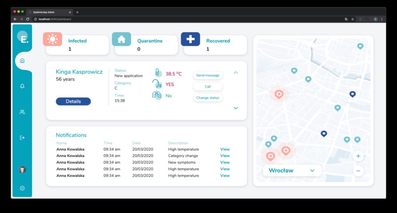 EpidemicApp – screenshot 2