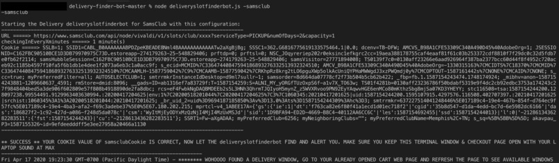 DeliveryFinderBot – screenshot 1