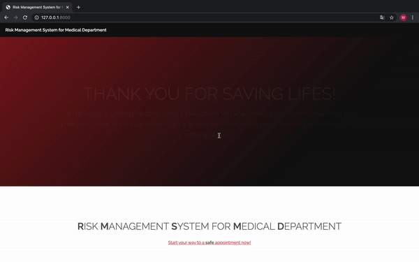 Risk Management System for Medical Department – screenshot 3