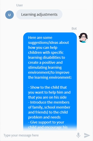 Chatbot Dejana – screenshot 1