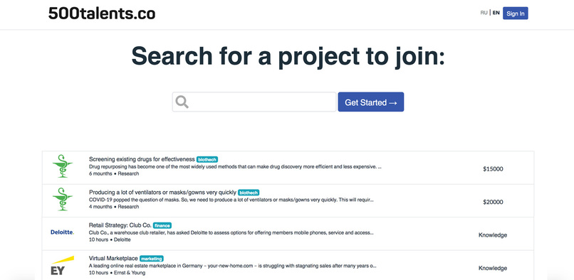 500talents.co – screenshot 1