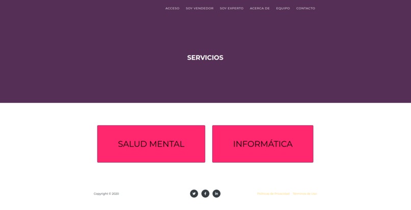 Centralización de productos y servicios - T2 #HackTechCOVID – screenshot 1