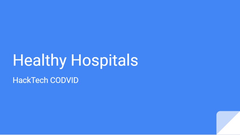 Healthy Hospitals #HackTechCOVID – screenshot 1