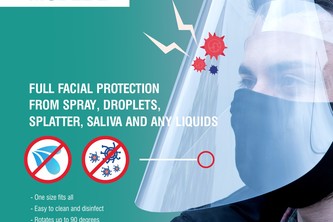 Reusable Protective face shields and safety screens