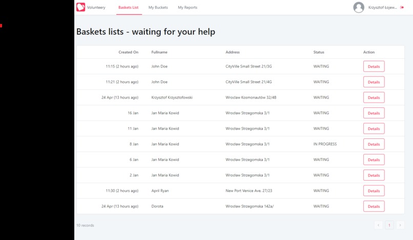 Volunteery – screenshot 3