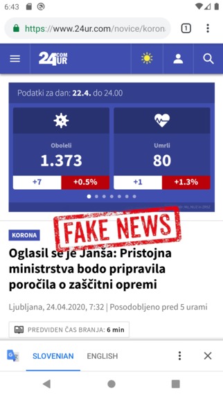 From FAKE NEWS towards TRANSPARENCY – screenshot 2
