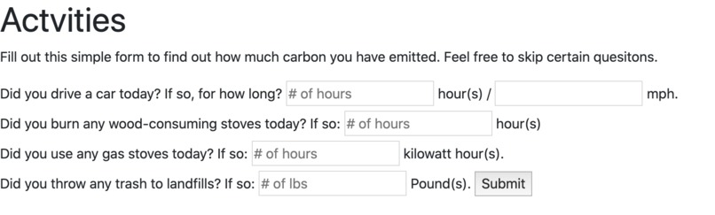 Carbon Footprint – screenshot 3