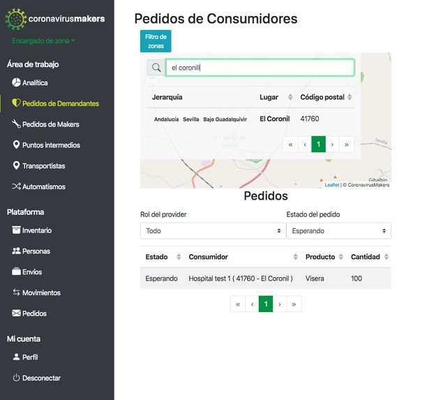 COV19Makers Logistica – screenshot 15