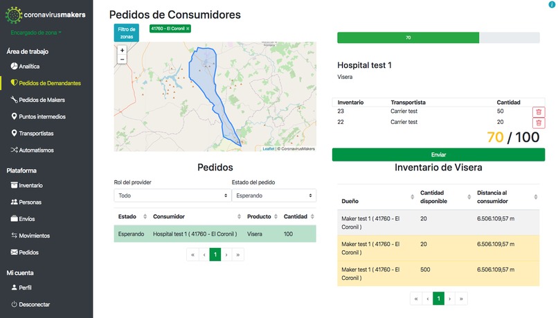 COV19Makers Logistica – screenshot 22