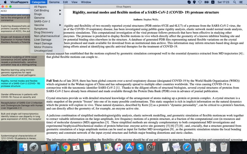 SARS-CoV-2 research tool – screenshot 2