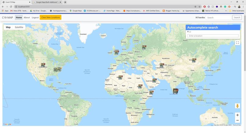 Covide19 Map Dashboard – screenshot 3