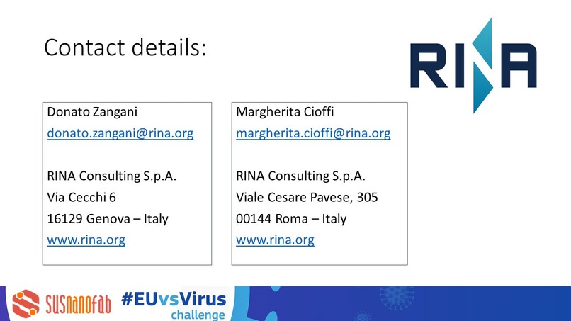 SUSNANOFAB: a Nanotech-based approach against the pandemic – screenshot 6