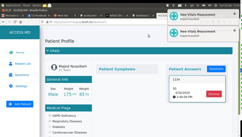 ACCESS.MD Vitals Checking Module – screenshot 2