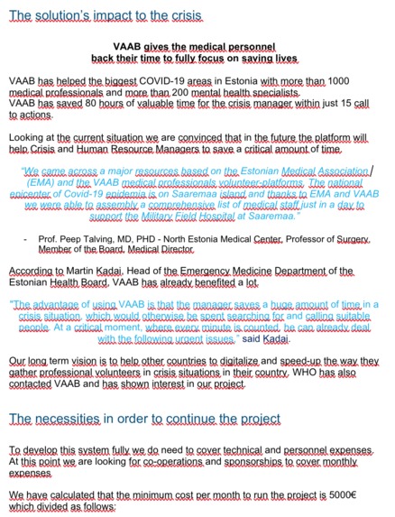 VAAB - volunteer as a back up – screenshot 2