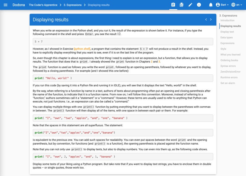 Dodona - learn to code – screenshot 3
