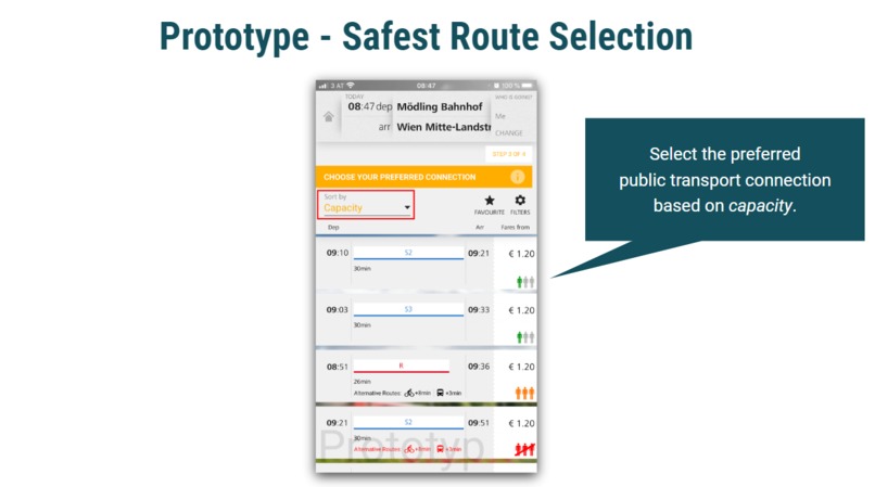 Physical distancing in public transport (Team PublicSpacers) – screenshot 5