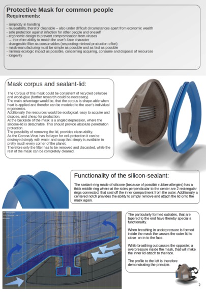 Re-useable, cleanable Facemask for protection from Sars-Cor2 – screenshot 2