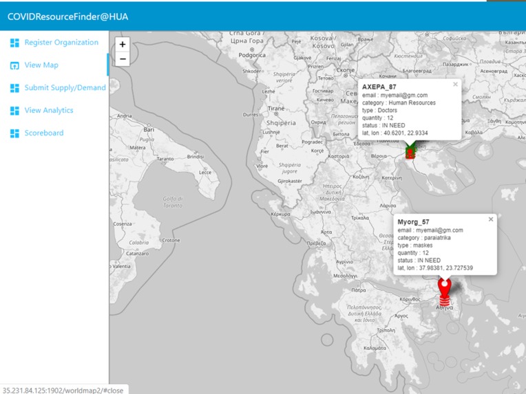 CovidResourceFinder – screenshot 2