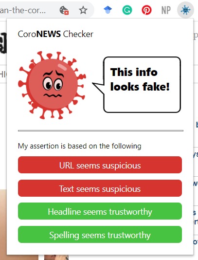 CoroNEWS Checker – screenshot 2