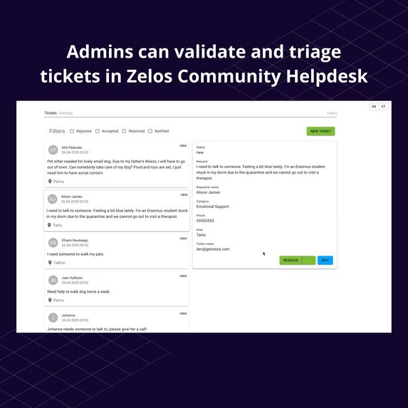 Zelos Community Helpdesk – screenshot 4