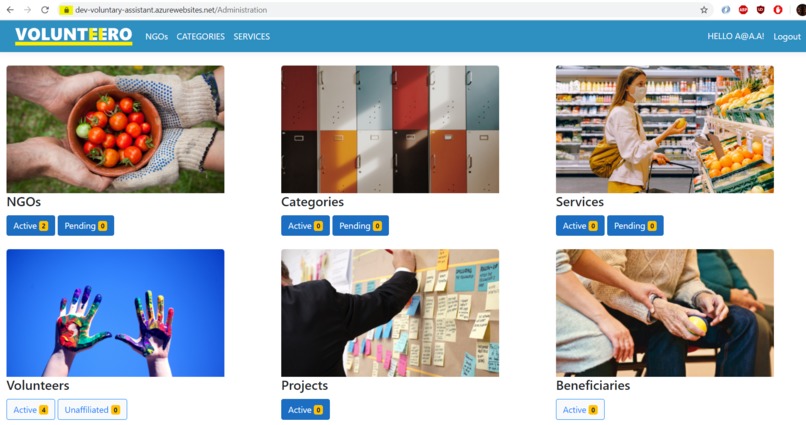 Volunteero – screenshot 1