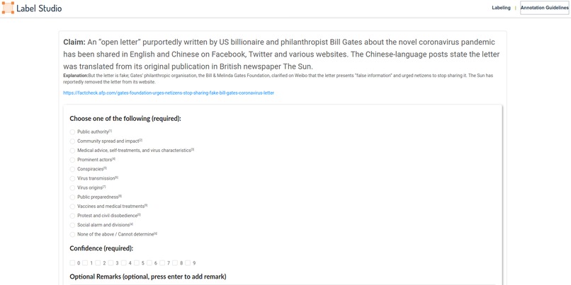 WeVerify - Automatic COVID-19 Disinformation Classification – screenshot 3