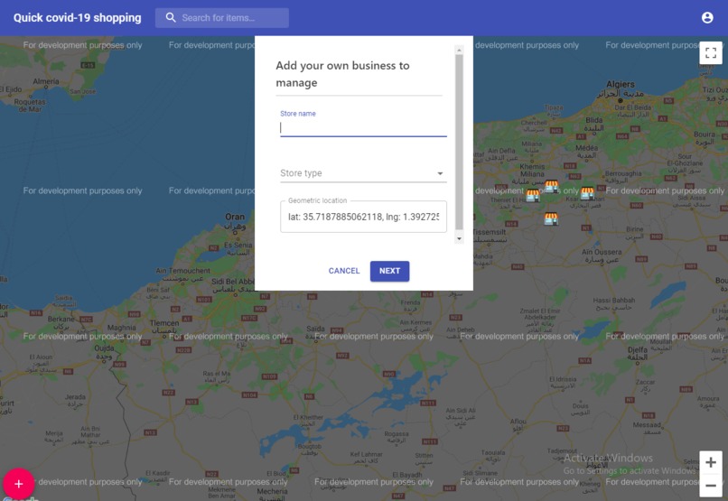 Quick covid-19 shopping app – screenshot 3