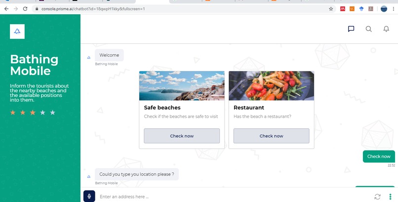 BathingMobile App – screenshot 1