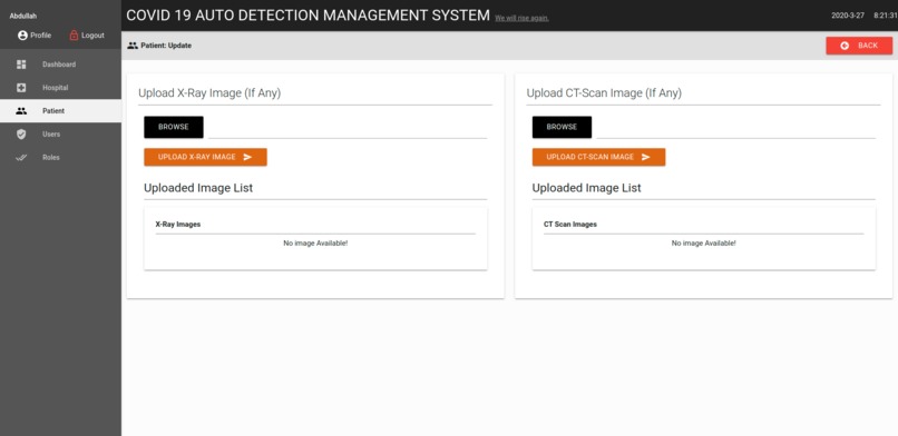 screening covid-19 suspect based on artificial intelligence  – screenshot 2