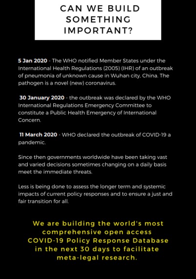 Global COVID-19 Policy Response Database – screenshot 2