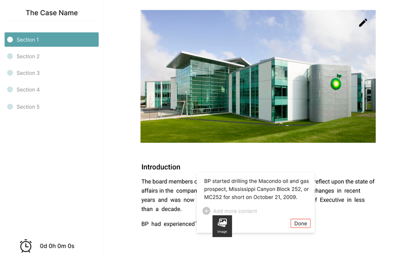 Interactive case studies` platform – screenshot 9